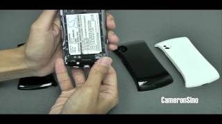 Replace Extended Battery for Sony Ericsson Xperia Play CSER800BLampWL [upl. by Yesrod]