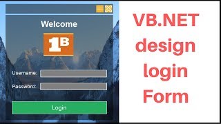 VBNET  How To Design Login Form In Visual BasicNet [upl. by Warms]