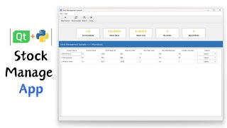 PyQt6 Programs  Stock Management Example with SQLite3 [upl. by Marquardt]