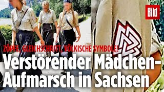 Mädchen Aufmarsch in Sachsen „Ihre Kleidung erinnerte an den Bund Deutscher Mädel“ [upl. by Okimat]