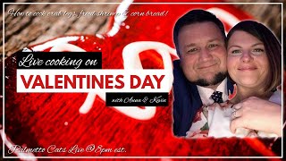 LIVE Valentines Day Cooking CRAB LEGS FRIED SHRIMP amp CORN BREAD [upl. by Htebazileyram]