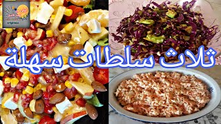 ثلاث اقتراحات لسلطات سهلة وسريعة  Salades Faciles et Rapides [upl. by Aidyn]