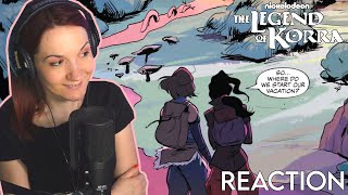 KORRASAMI PEAKING  Legend of Korra Turf Wars Comic Part 1 Reaction [upl. by Arracat]