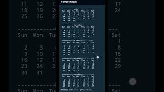 Print calendar for a given year in C subscribe foryou viral programming program shorts [upl. by Blaire]