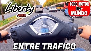 Scooter Piaggio Liberty 125 PRUEBA con Trafico en Ciudad ✅ Todo motor del mundo [upl. by Assert404]