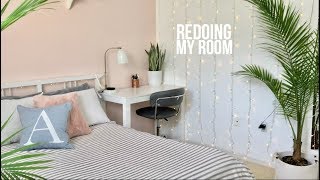 REDOING MY BEDROOM FULL ROOM TRANSFORMATION [upl. by Millburn267]