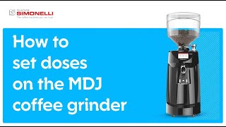 MDJ coffee grinder  How to set doses [upl. by Atiuqa]