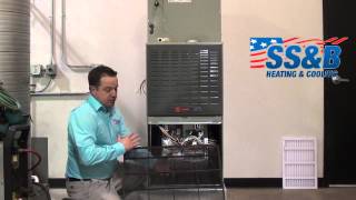 How to replace your filter on a upflow furnace installed by S S amp B Heating amp Cooling [upl. by Ainaled463]