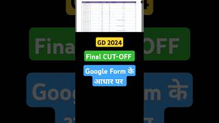 SSC GD FINAL CUTOFF 2024✅️ [upl. by Sileas]