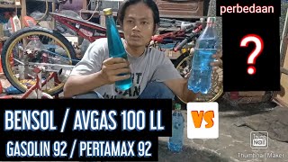 BENSOL  AVGAS VS GASOLIN 92  PERTAMAX  PERBEDAAN NYA [upl. by Nennek]