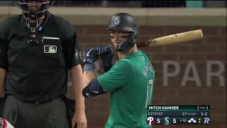 Mitch Haniger beats the Phillies with a walkoff walk  Mariners radio call [upl. by Ynohtnaed]