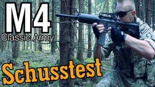 CA M4 Softair quotSchusstestquot GsP Airsoft GERMAN [upl. by Owens]