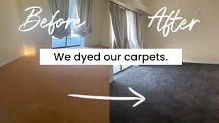 50 Dyeing Our Carpets Cheap Flooring Idea Tutorial  Save Money “Using What You Have” Episodes [upl. by Oikim]