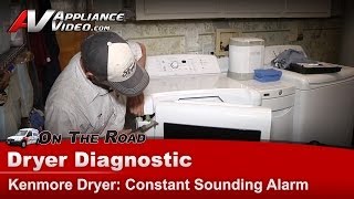 Kenmore Dryer Repair  Constant Sounding Alarm  Belt [upl. by Cleave]