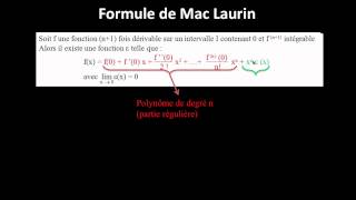 La formule de Mac Laurin pour obtenir les développements limités [upl. by Kondon]