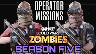 HOW TO COMPLETE ALL ZOMBIES OPERATOR MISSIONS FOR HUNTER Black Ops Cold War Season Five [upl. by Ardnued]