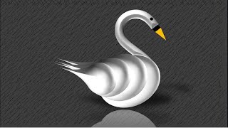 Power Point Art  Create Animation 3D Swan  Duck Art By PowerPoint [upl. by Willner]