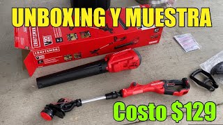 Unboxing y Muestra de CRAFTSMAN WEEDWACKER V20 20Volt Max 13in Cordless String Trimmer con Edger [upl. by Aramak]