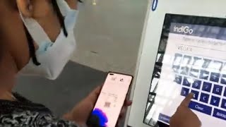 boarding pass kaise nikale machine se in hindi  how to print boarding pass from airport kiosk [upl. by Llenreb]