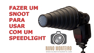 Fazer um snoot para usar com um flash speedlight [upl. by Map]