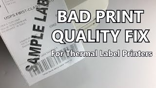 How to print clear dark shipping label for Thermal Label Printer 3 Ways to fix Bad Printing Quality [upl. by Kassia435]