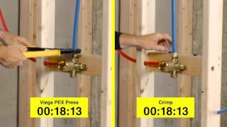 PEX PRESS vs CRIMP Which one is faster  Viega [upl. by Anitsrhc291]