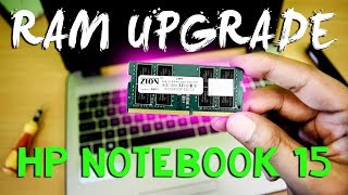 How To Upgrade  Install RAM in HP Notebook 15 series Laptop HP 15ay008tx [upl. by Repsihw]