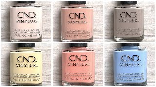 CND VINYLUX SPRING 2021  COLORS OF YOU COLLECTION LIVE SWATCH ON REAL NAILS [upl. by Geraint]