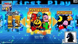 Namco 20 Year Reunion Arcade Cabinet Review  Ms PacMan Galaga and PacMan  1981 [upl. by Sonafets]