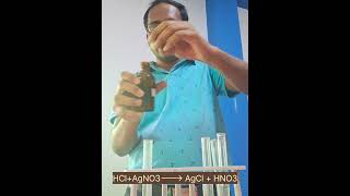 How to test hydrochloric acid  Test for Chloride ion science wbbhse chemistry experiment [upl. by Arraik331]