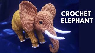 Crochet Amigurumi Elephant Part 5 crochet amigurumi elephant [upl. by Ateuqal]