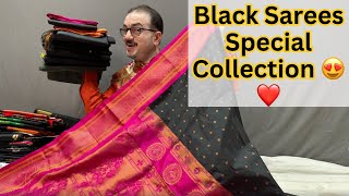 Black Sarees Collection Sankranti Special 🤩kasturi paithani fancysareelive sareeslive [upl. by Gregrory]