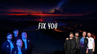 Coldplay  Fix You Lyrics [upl. by Walcoff]