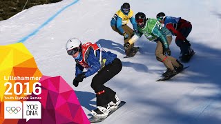 Snowboarding  Snowboard Cross  Full Replay  Lillehammer 2016 Youth Olympic Games [upl. by Mafalda]