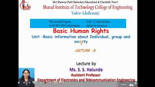 Basic Human rights Lecture08 Basic Information about individual group and society [upl. by Wheeler]