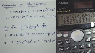 Rectangular to polar and polar to rectangular conversion using calculatornetwork analysis [upl. by Lenoel]