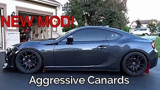 New AGGRESSIVE AERO MOD FOR MY BRZ Fender Canards [upl. by Aseram143]