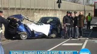 Gravissimo incidente a Ponte di Piave 3 morti [upl. by Leahcimal]