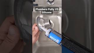 Which do you prefer Plumbers putty or silicone for sealing drains shorts plumbing diy [upl. by Vyky]