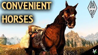 CONVENIENT HORSES Horse Mod Xbox Modded Skyrim Mod Showcase [upl. by Akciret423]