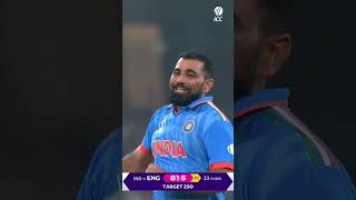 Mohammed Shamis sensational matchwinning spell against England at CWC23 🤩cricket [upl. by Aleakim]