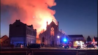 SaintOmer  quotIncompréhensionquot et quotvive émotionquot après lincendie criminelle dune église [upl. by Jackquelin]