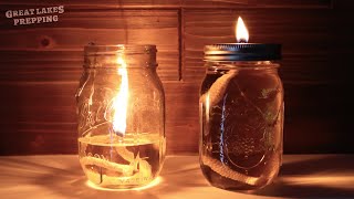 DIY Mason Jar Oil Lamps Making lantern and candle with cooking oil [upl. by Canale298]