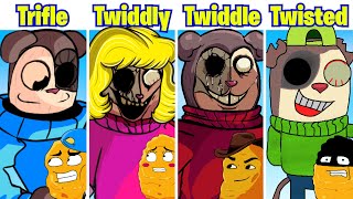 FNF TWISTEDTOES VS TWIDDLYDINKS VS TRIFLETHUMB VS TWIDDLEFINGER Friday Night Funkin [upl. by Boelter]