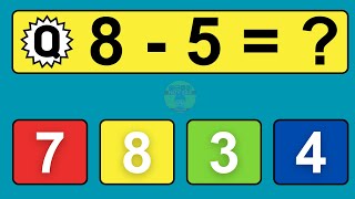 20 One Digit Subtraction Quiz  Math Quiz for Kids [upl. by Rramal]