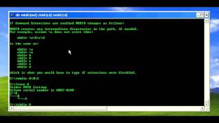 DOS Commands 4  dir mkdirmd chdircd and rmdirrd [upl. by Kenimod291]