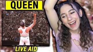 QUEEN  LIVE AID  First Time REACTION Singer amp Musician Analysis  Freddie Mercury [upl. by Atilrak7]