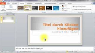 Video Marketing mit PowerPoint 2010 Präsentation erstellen 412 Erste Folie in deutsch [upl. by Salomo]