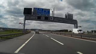 Spring Drive South On M90 To Airport Ingliston Edinburgh Scotland [upl. by Nylynnej564]