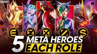 TOP 5 META HEROES FROM EVERY ROLE TO BAN OR PICK IN SEASON 32 [upl. by Lanam253]